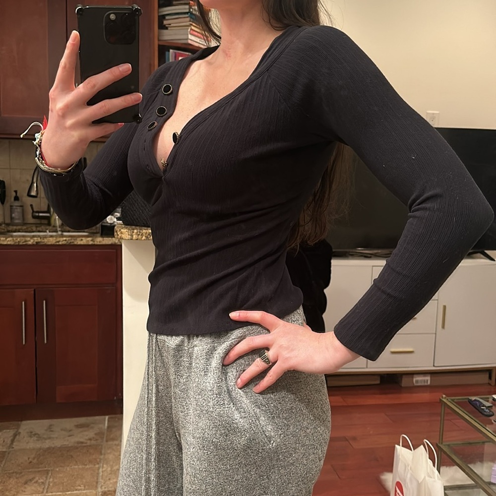 The Kooples Basic Top Size Small Fitted With Beau… - image 3